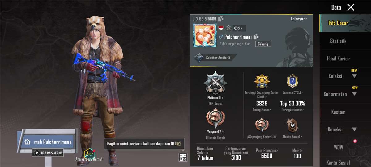 Penjualan akun permainan PUBG MOBILE Penjualan akun permainan PUBG MOBILE